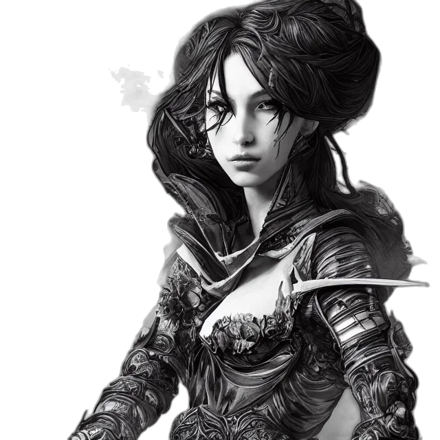 sword, dress, fantasy art, concept art transparent PNG cut-out