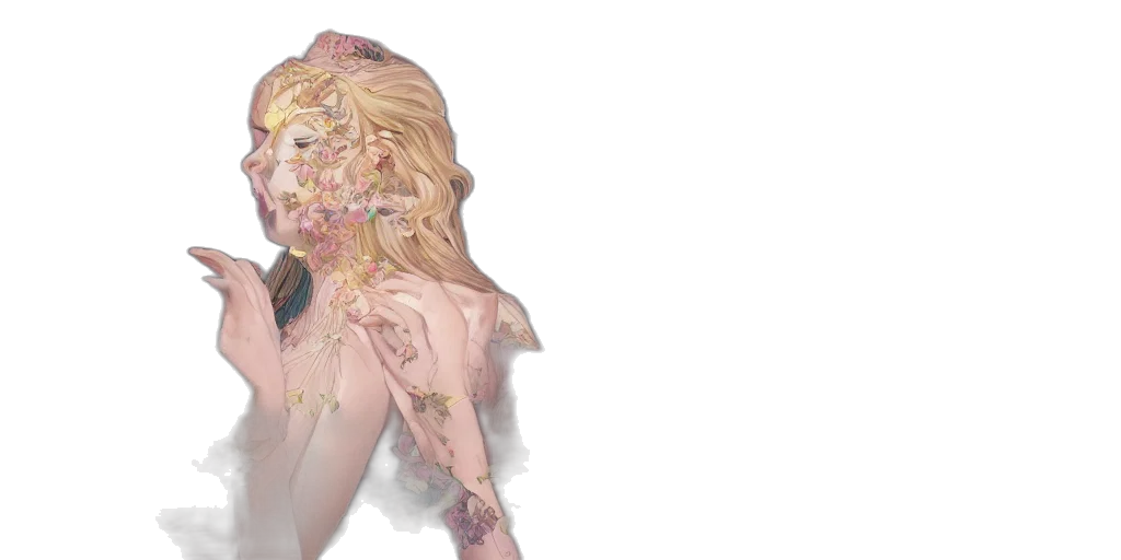 dress, hair, mask, crown transparent PNG cut-out