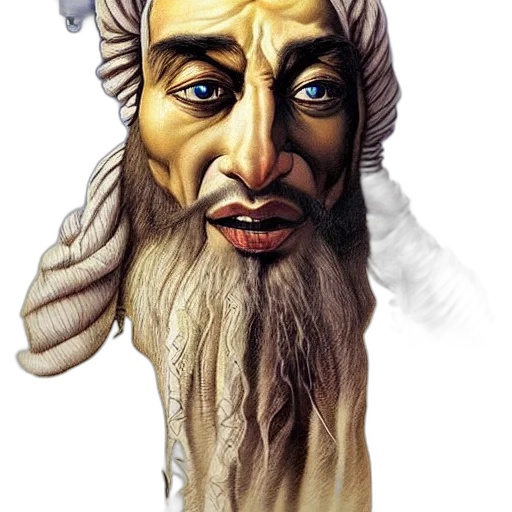 face, mask, staff, hat, photorealistic, fantasy art, concept art, oil painting transparent PNG cut-out