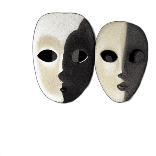 mask, face, jewelry, 3d render, photorealistic, concept art, monochrome, earth tones transparent PNG cut-out