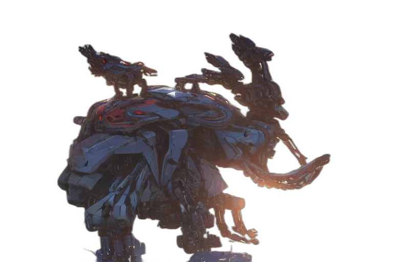 dragon, robot, creature, weapon, concept art, 3d render, fantasy art, stormbird transparent PNG cut-out