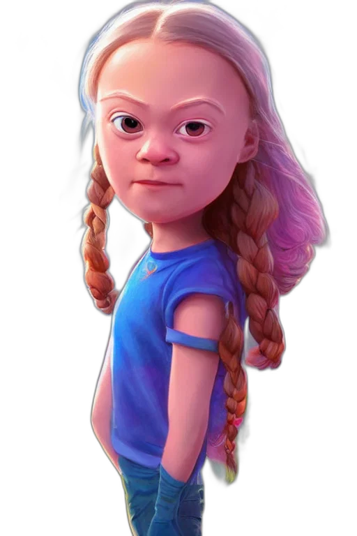 face, dress, staff, hair, concept art, 3d render, photorealistic, cartoon transparent PNG cut-out