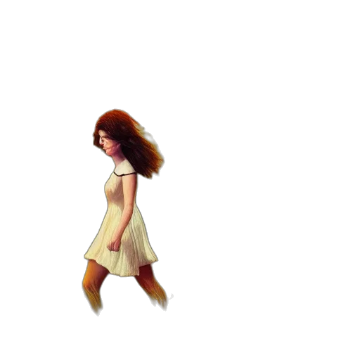 dress, hair, creature, staff, pixel art, 3d render, concept art, photorealistic transparent PNG cut-out