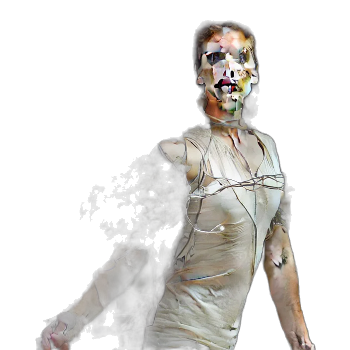 mask, dress, robot, face, photorealistic, concept art, 3d render, fantasy art transparent PNG cut-out