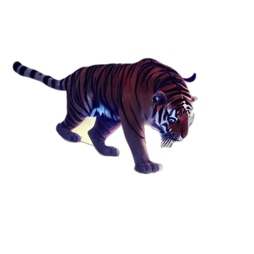 animal, creature, concept art, 3d render, pixel art, fantasy art, tiger, made transparent PNG cut-out