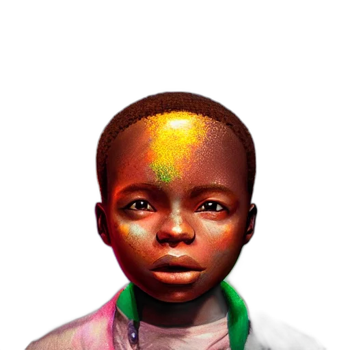 face, robot, mask, crown, photorealistic, concept art, 3d render, watercolor transparent PNG cut-out