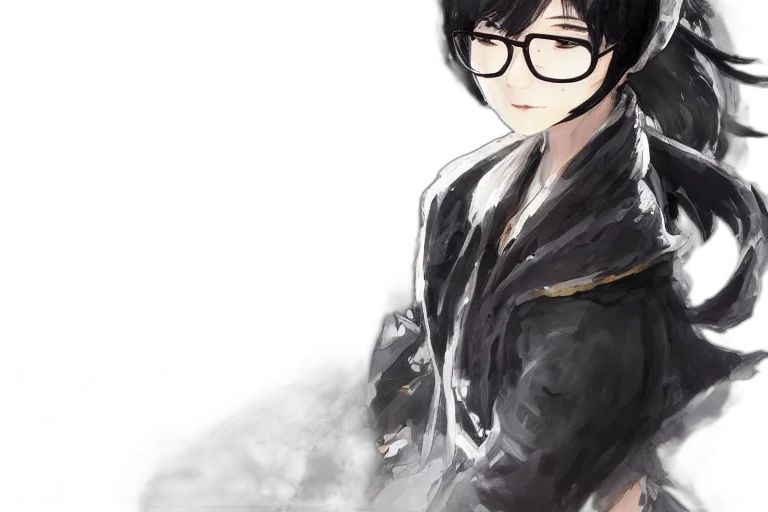 jacket, staff, photorealistic, cartoon, anime, fantasy art, monochrome, dark transparent PNG cut-out