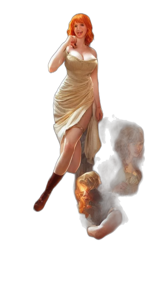 dress, staff, concept art, fantasy art transparent PNG cut-out
