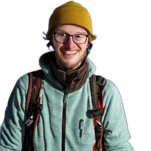 staff, jacket, hat, face transparent PNG cut-out