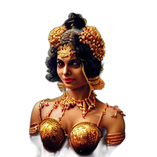 jewelry, crown, mask, staff transparent PNG cut-out