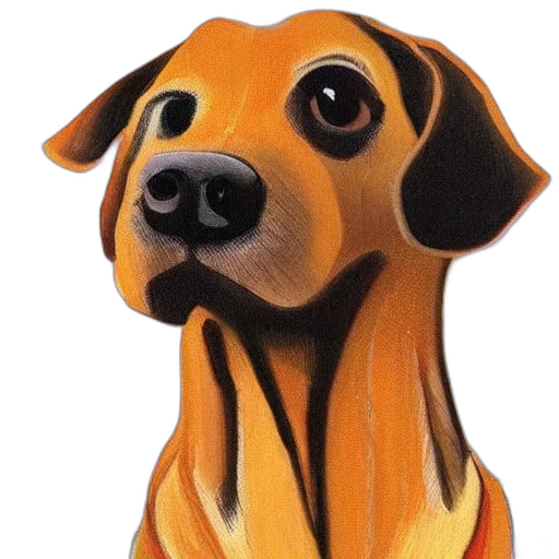 animal, staff, face, oil painting, watercolor, photorealistic, 3d render, dog transparent PNG cut-out