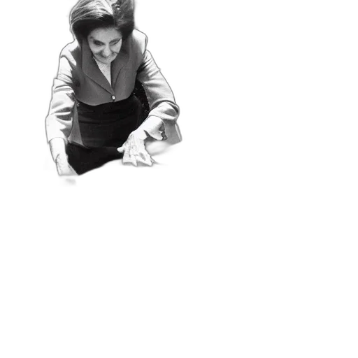 jacket, staff, creature, hair transparent PNG cut-out
