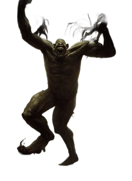creature, animal, mask, staff, concept art, 3d render, fantasy art, photorealistic transparent PNG cut-out