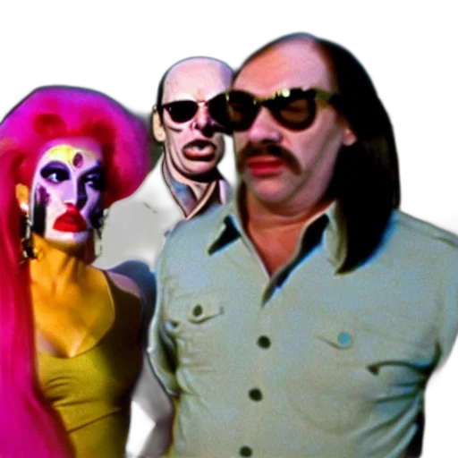 mask, staff, face, vaporwave, film, still, pink, flamingos transparent PNG cut-out