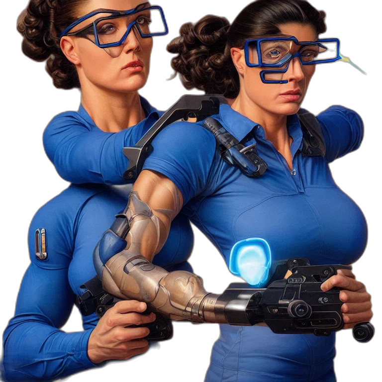 staff, concept art, comic book art, cyberpunk transparent PNG cut-out