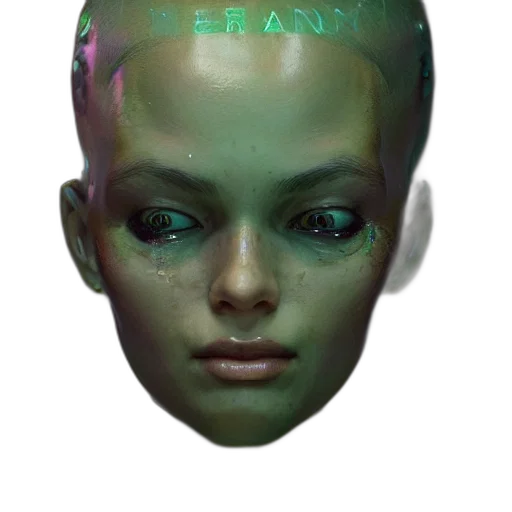 face, mask, robot, creature transparent PNG cut-out