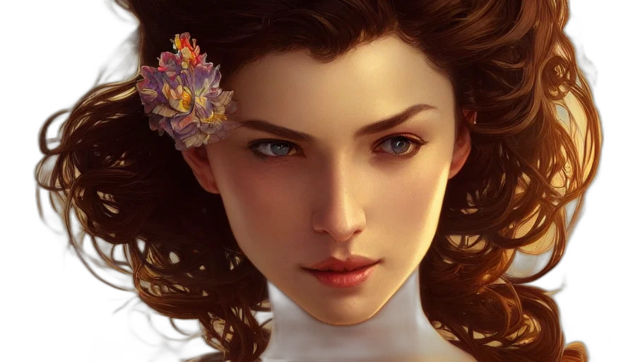 crown, face, flower, jewelry transparent PNG cut-out