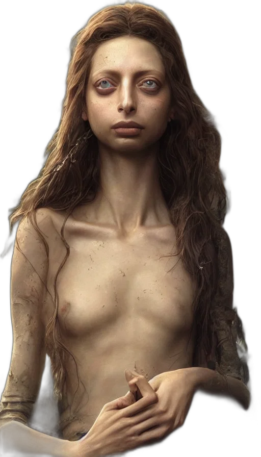 hair, dress, face, jewelry transparent PNG cut-out