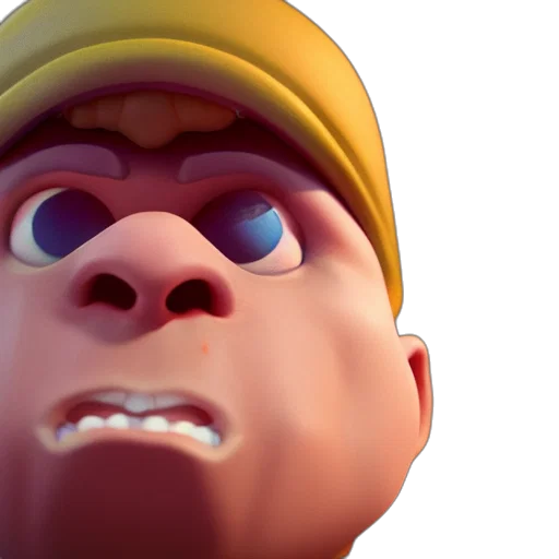 face, creature, 3d render, concept art transparent PNG cut-out