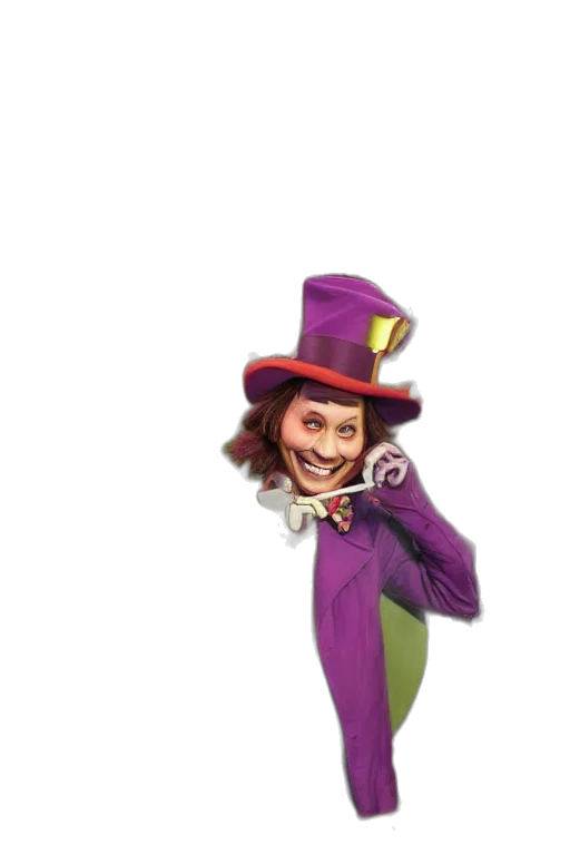 hat, staff, face, creature transparent PNG cut-out