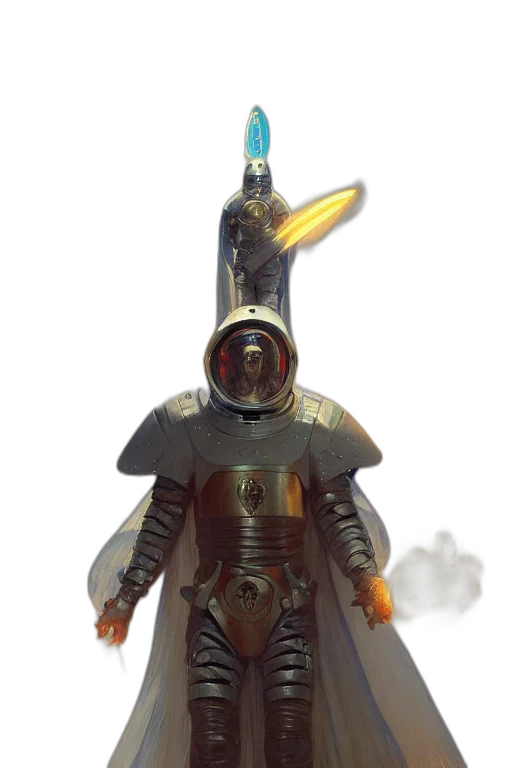 staff, robot, sword, weapon, concept art, fantasy art, 3d render, photorealistic transparent PNG cut-out