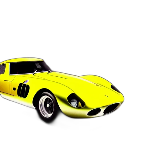 car, 3d render, photorealistic, concept art, cartoon, golden, retro, futuristic transparent PNG cut-out