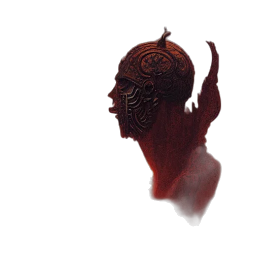hair, mask, crown, face, 3d render, concept art, photorealistic, fantasy art transparent PNG cut-out
