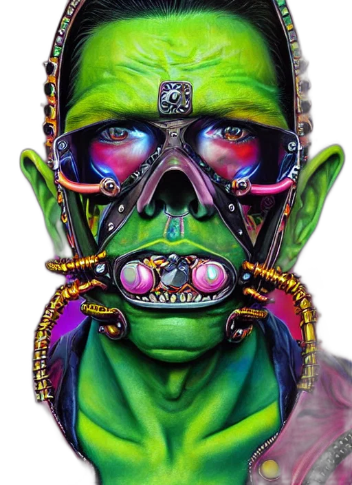 mask, face, robot, cyberpunk transparent PNG cut-out