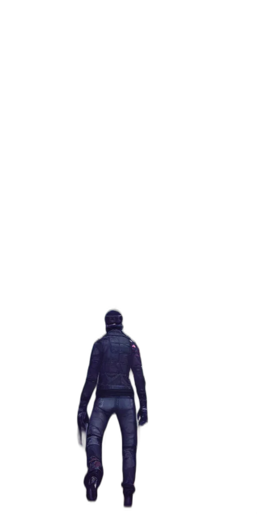 jacket, robot, umbrella, creature, pixel art, concept art, comic book art, 3d render transparent PNG cut-out
