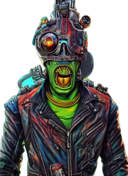 mask, jacket, creature, robot transparent PNG cut-out