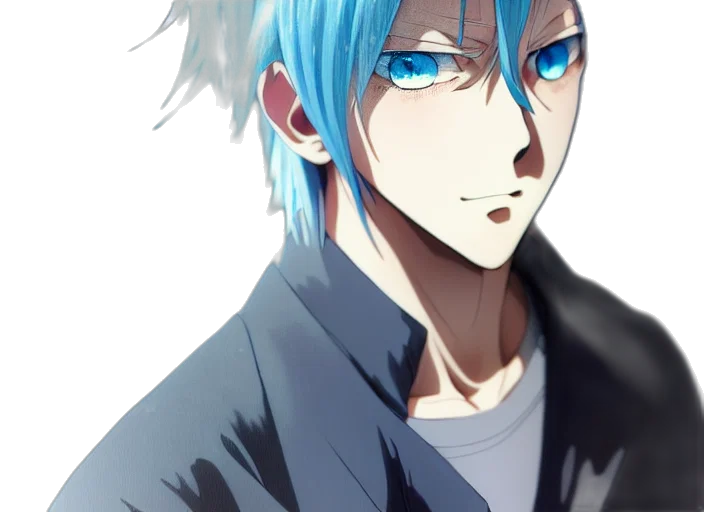 staff, face, creature, anime, cartoon, photorealistic, concept art, blue transparent PNG cut-out