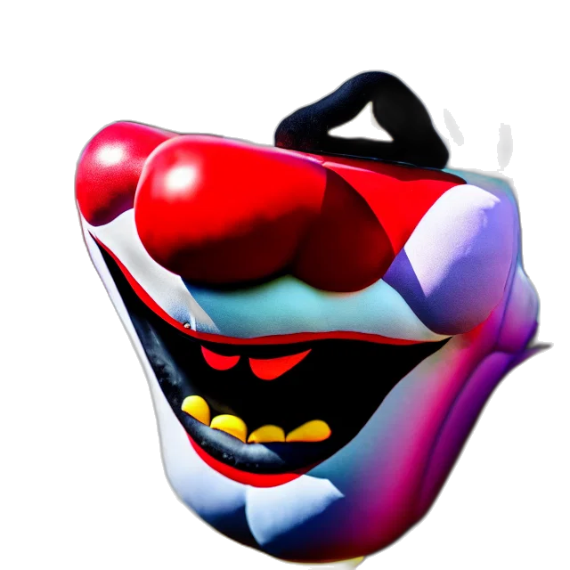 mask, face, creature, 3d render transparent PNG cut-out