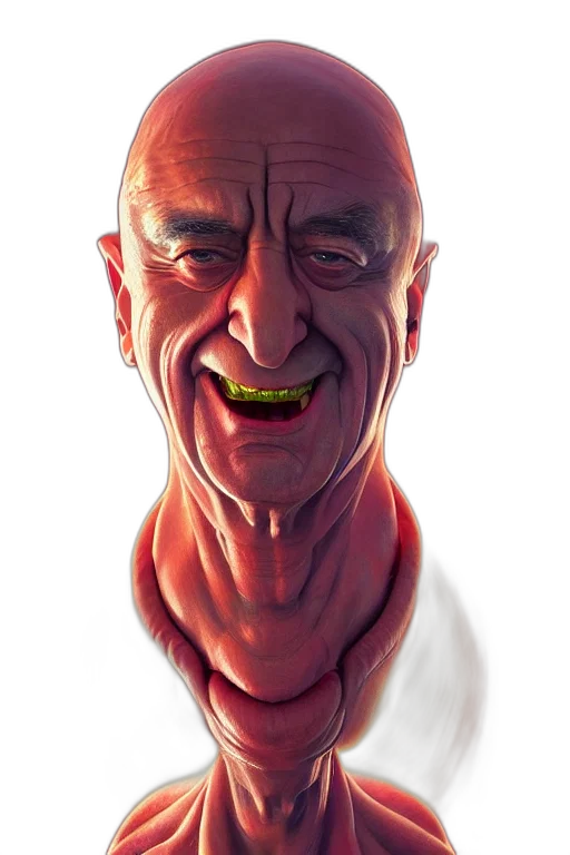 face, mask, creature, staff, concept art, 3d render, photorealistic, comic book art transparent PNG cut-out