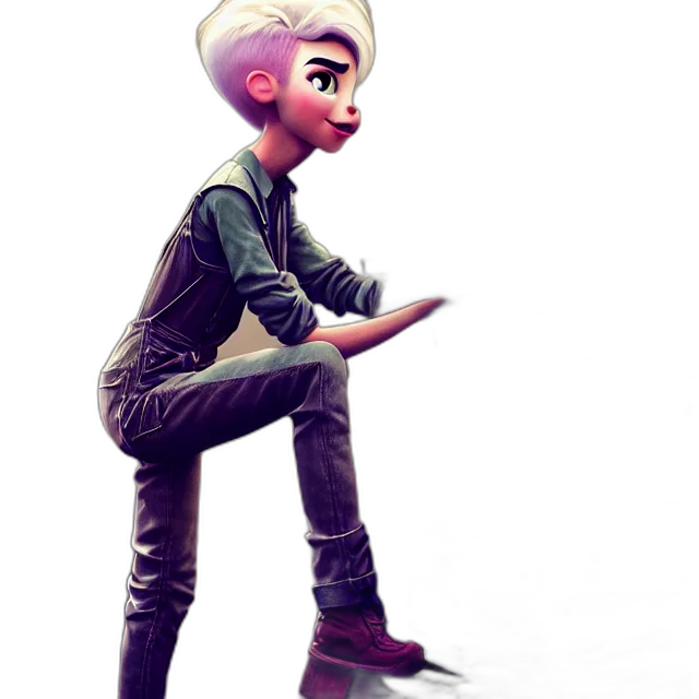 staff, jacket, robot, creature, concept art, cartoon, 3d render, fantasy art transparent PNG cut-out
