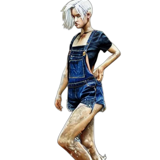 dress, jacket, concept art, watercolor, pixel art, comic book art, full, body transparent PNG cut-out
