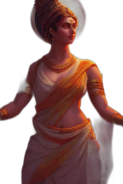 dress, staff, jewelry, crown transparent PNG cut-out