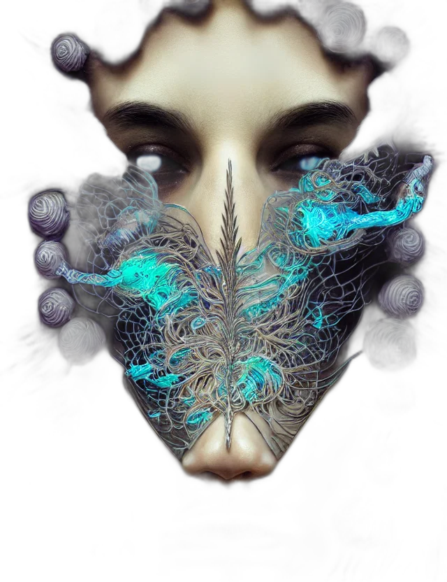 mask, face, crown, jewelry transparent PNG cut-out