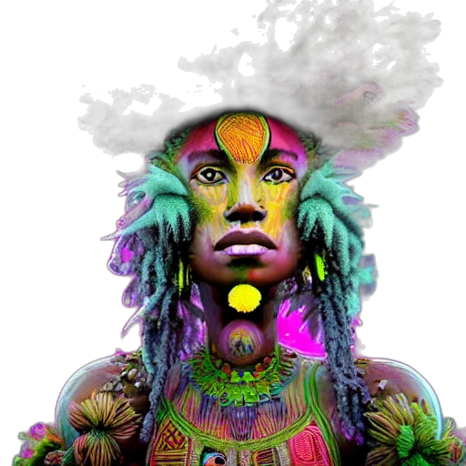 face, mask, crown, hair, fantasy art, concept art, photorealistic, 3d render transparent PNG cut-out