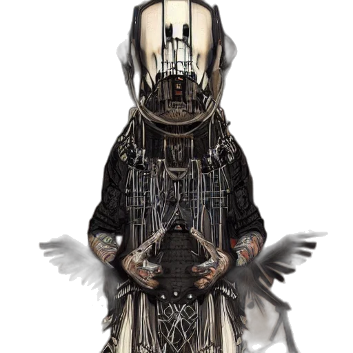 robot, mask, weapon, creature transparent PNG cut-out