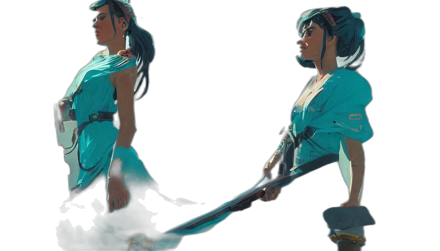 sword, staff, weapon, dress transparent PNG cut-out