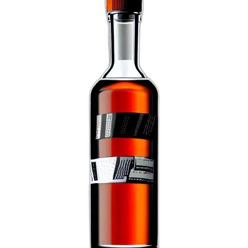 bottle, 3d render, photorealistic, vodka transparent PNG cut-out