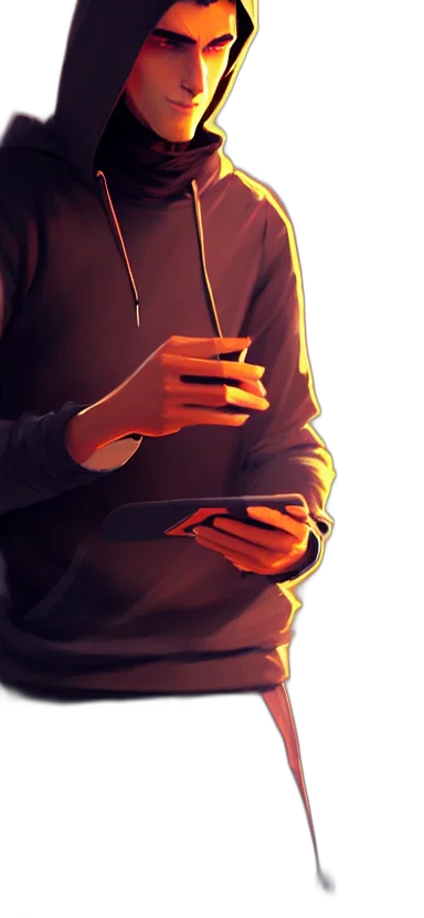 jacket, staff, face, weapon transparent PNG cut-out