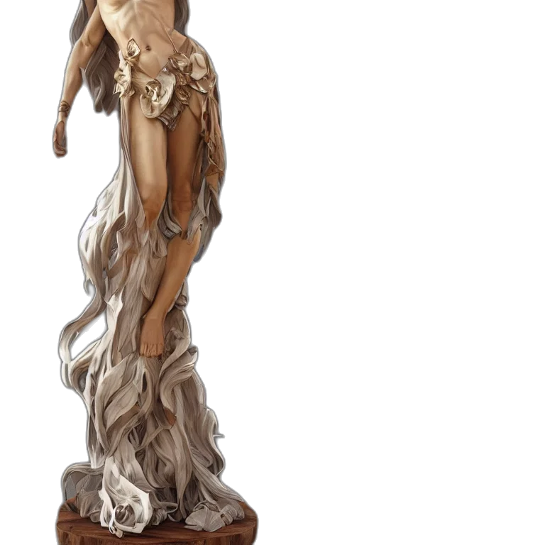 dress, staff, 3d render, concept art, fantasy art, photorealistic, octane, render transparent PNG cut-out