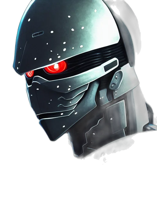 robot, mask, face, concept art, 3d render, comic book art, cyberpunk, anime transparent PNG cut-out