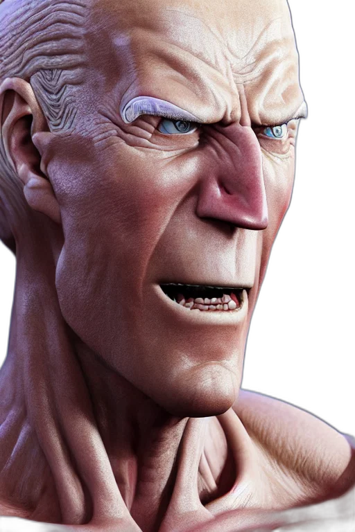 face, creature, 3d render, concept art, photorealistic, comic book art, professional, digital transparent PNG cut-out
