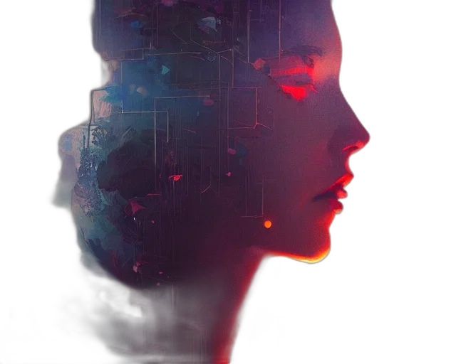 robot, face, crown, mask transparent PNG cut-out
