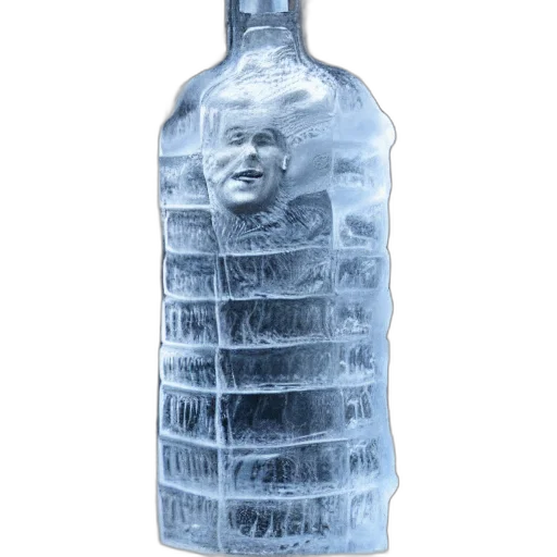 bottle, face, crown, animal, 3d render, photorealistic, mark, cuban transparent PNG cut-out