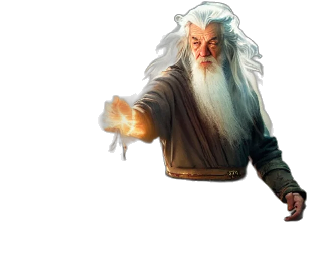 dragon, staff, sword, fantasy art transparent PNG cut-out