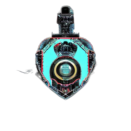robot, weapon, jewelry, bottle, 3d render, cyberpunk, concept art, pixel art transparent PNG cut-out