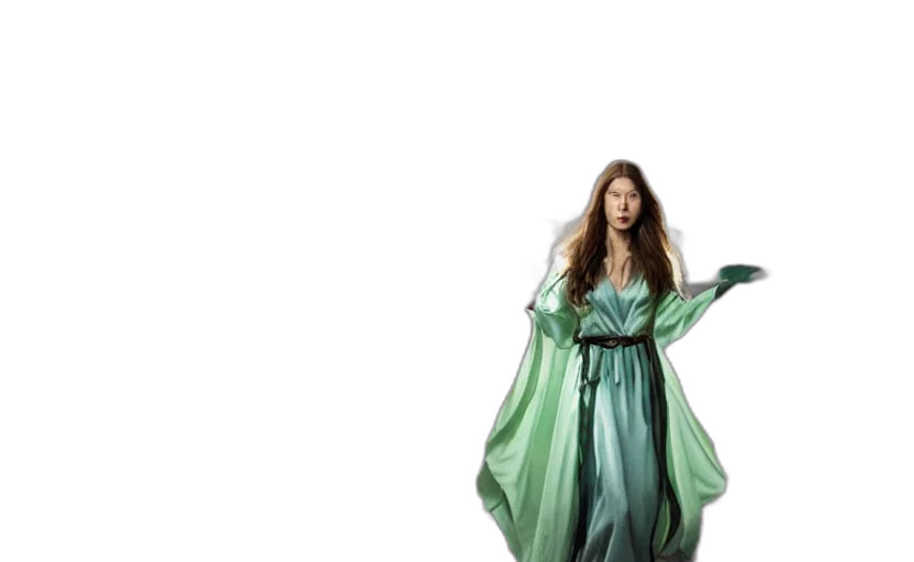 dress, hair, concept art, 3d render transparent PNG cut-out